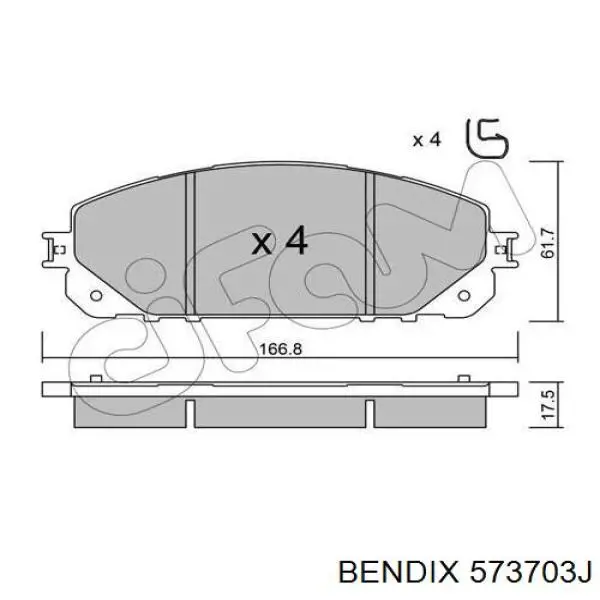 Колодки Jurid/Bendix 573703J цена, от 48.91 USD