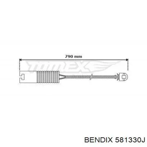 581330J Jurid/Bendix  Датчик износа тормозных колодок задний