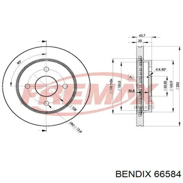 66584 Jurid/Bendix ремкомплект суппорта тормозного переднего