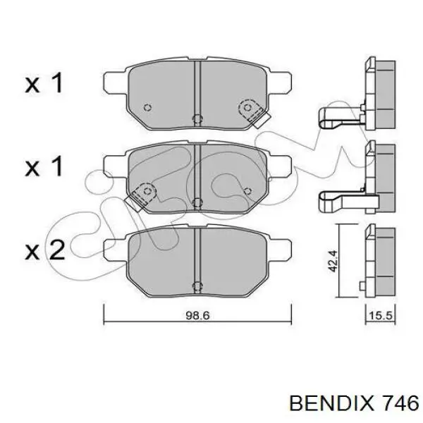 Купить ZX746 Wagner Колодки тормозные