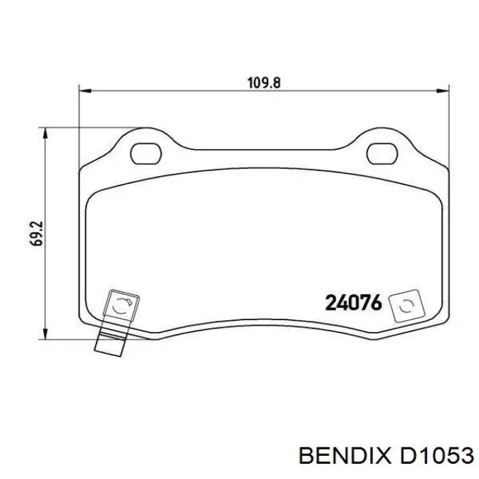 Задние тормозные колодки D1053 Jurid/Bendix