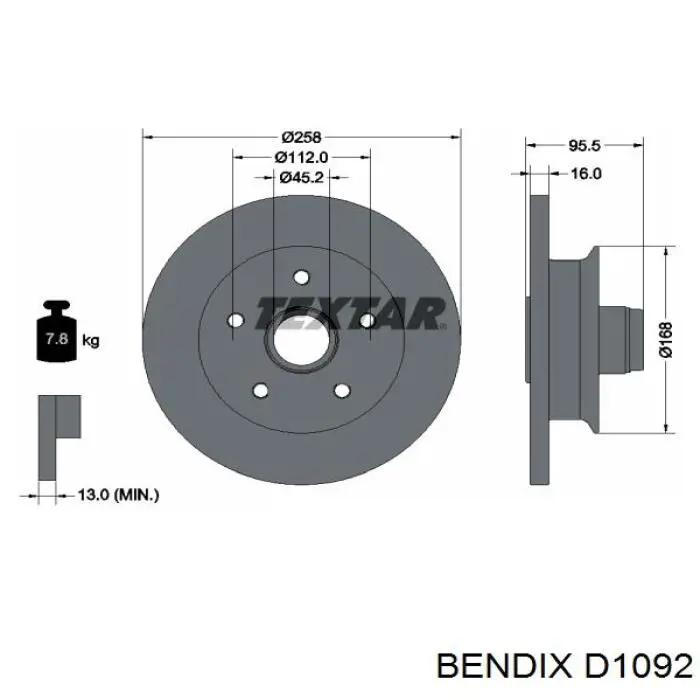 Купить D1092 Jurid/Bendix Колодки тормозные