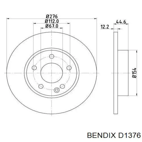 Передние тормозные колодки BR1376 Ford