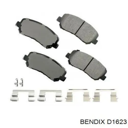 Передние тормозные колодки D1623 Jurid/Bendix