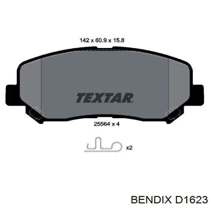 D1623 Jurid/Bendix Колодки передние