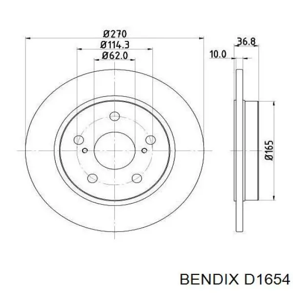 Купить D1654 Jurid/Bendix Колодки тормозные