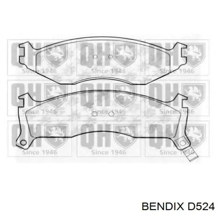 Передние тормозные колодки D524 Jurid/Bendix