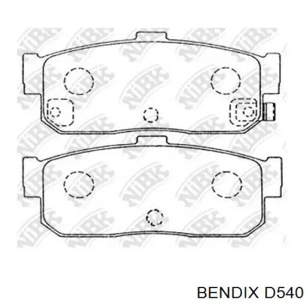 Купить D540 Jurid/Bendix Колодки тормозные задние, дисковые