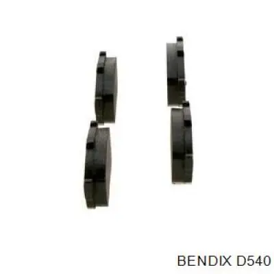 D540 Jurid/Bendix Колодки тормозные дисковые комплект