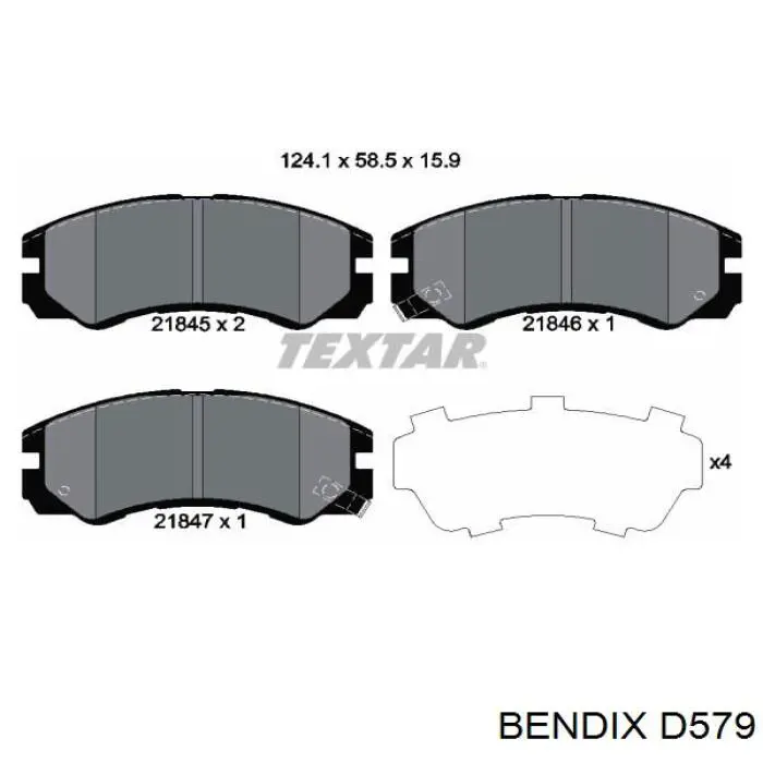 D579 Jurid/Bendix Колодки передние