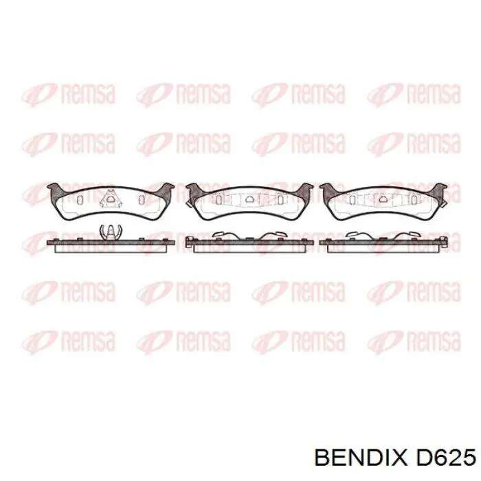 Задние тормозные колодки D625 Jurid/Bendix