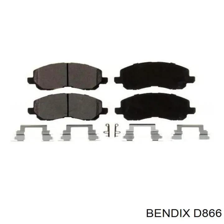 D866 Jurid/Bendix колодки тормозные передние дисковые
