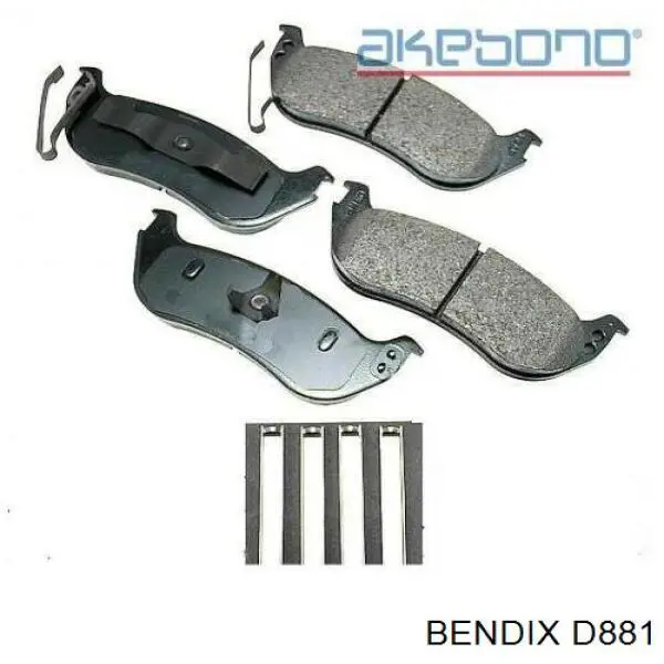 D881 Jurid/Bendix Колодки тормозные дисковые комплект
