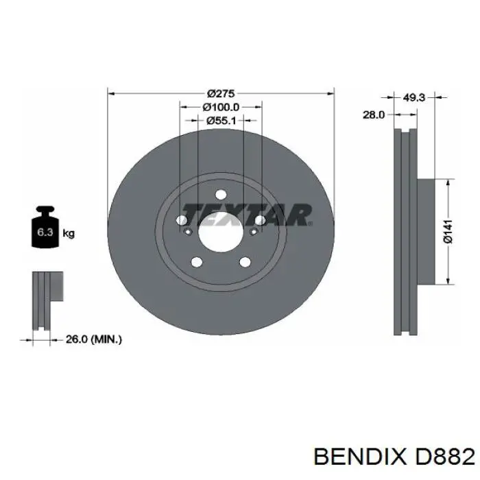 D882 Jurid/Bendix Колодки передние