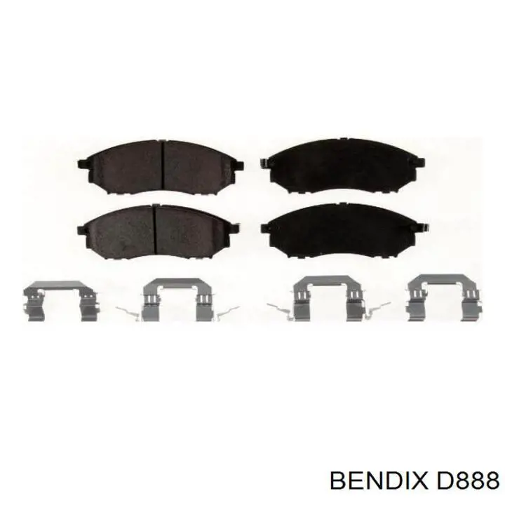 D888 Jurid/Bendix колодки тормозные передние дисковые