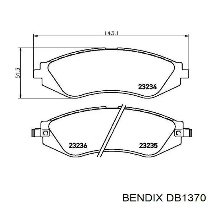 DB1370 Jurid/Bendix Колодки передние