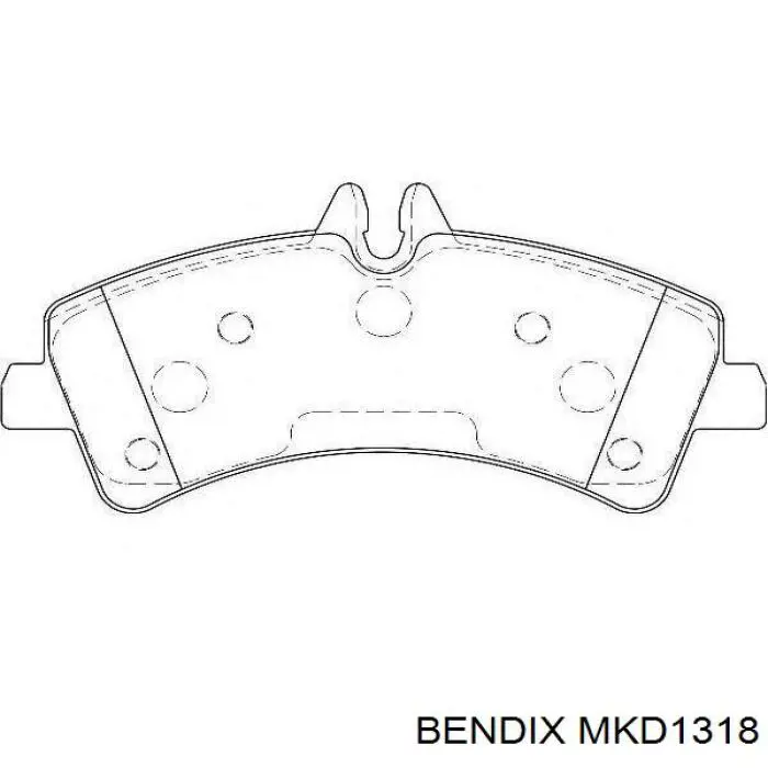 MKD1318 Jurid/Bendix Колодки тормозные дисковые комплект