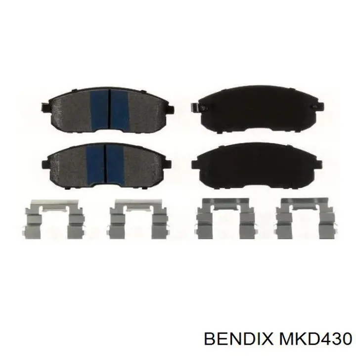 Передние тормозные колодки MKD430 Jurid/Bendix