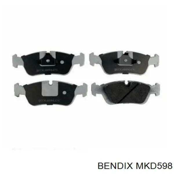 MKD598 Jurid/Bendix колодки тормозные передние дисковые