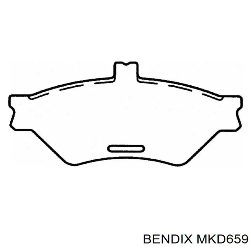 Передние тормозные колодки MKD659 Jurid/Bendix