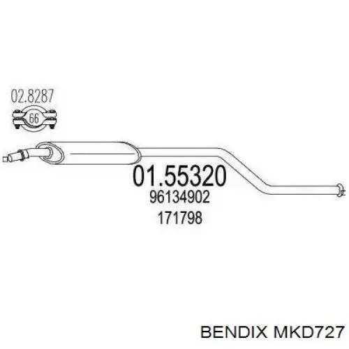 Колодки Jurid/Bendix MKD727 цена, от 29.69 USD