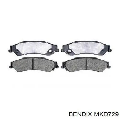 Задние тормозные колодки MKD729 Jurid/Bendix