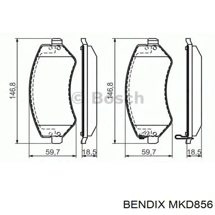 Колодки Jurid/Bendix MKD856 цена, от 27.45 USD