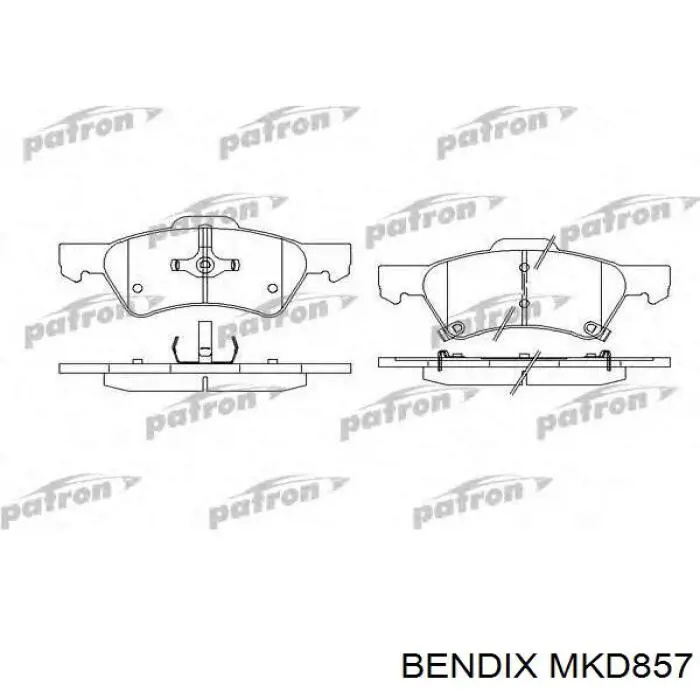 MKD857 Jurid/Bendix Колодки передние