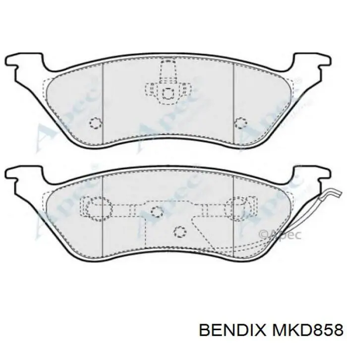 Купить MKD858 Jurid/Bendix Колодки тормозные задние, дисковые