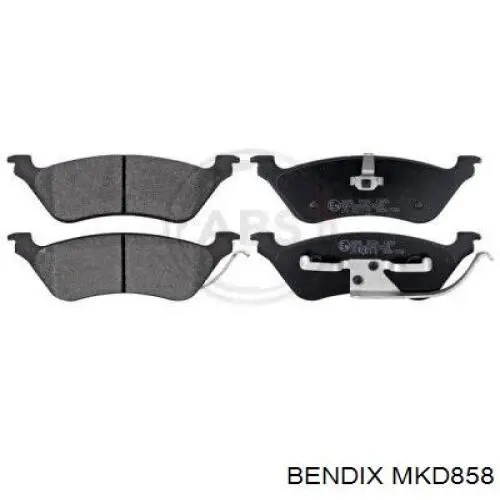 Задние тормозные колодки MKD858 Jurid/Bendix