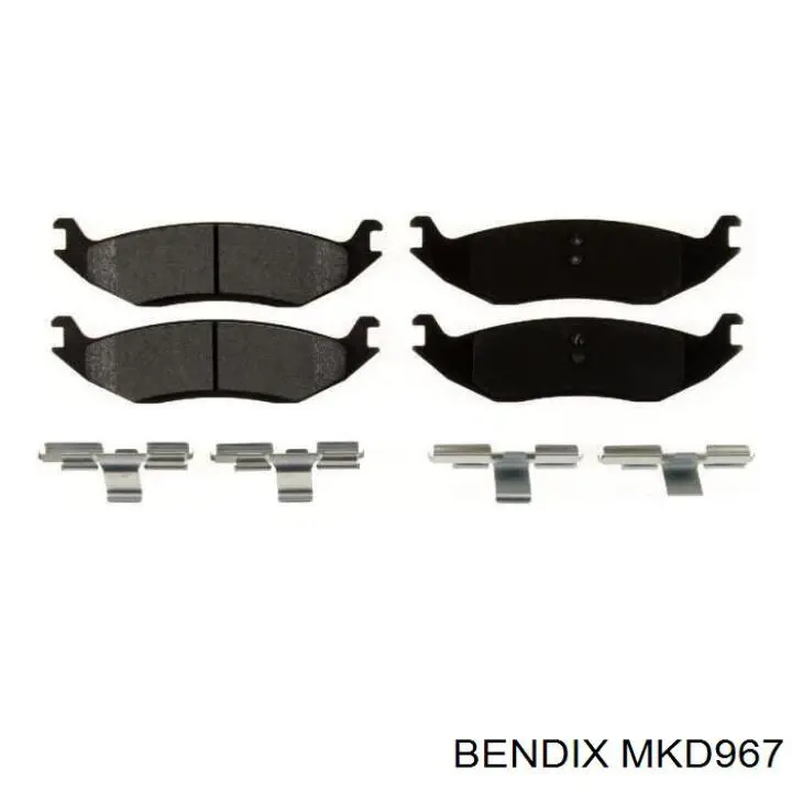 MKD967 Jurid/Bendix колодки тормозные задние дисковые