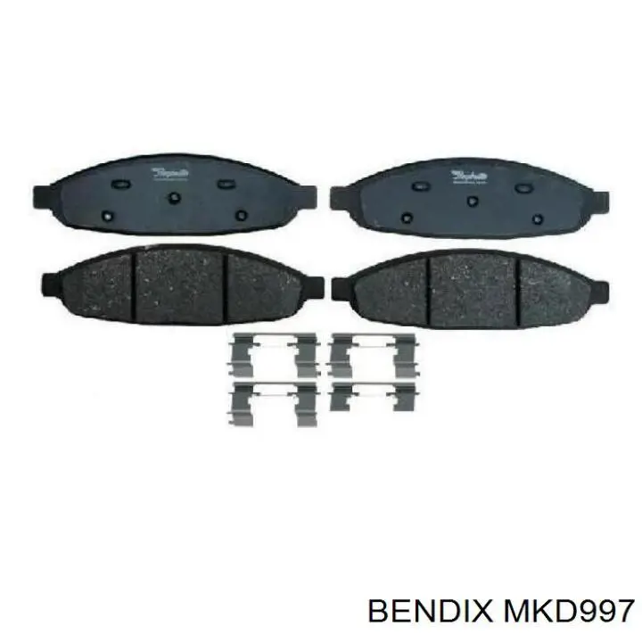 Передние тормозные колодки MKD997 Jurid/Bendix