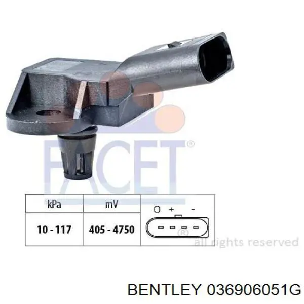 Датчик абсолютного давления 036906051G Bentley