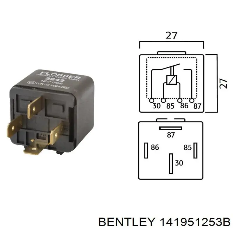 Реле вентилятора 141951253B Bentley