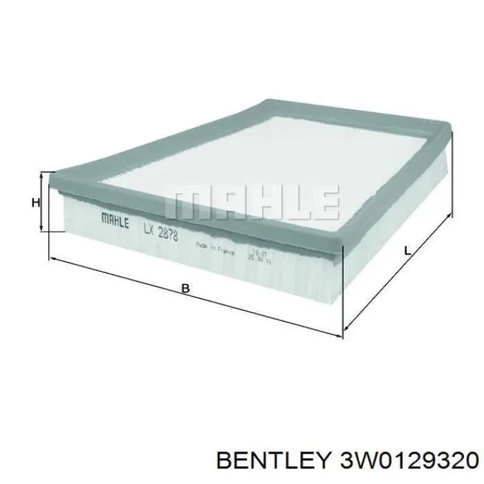 3W0129320 Bentley Воздушный фильтр двигателя