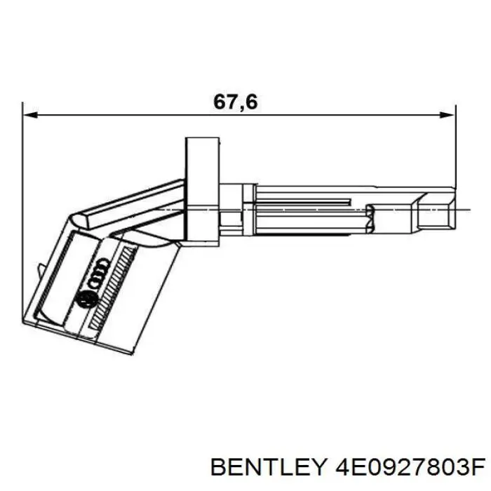 Sensor ABS delantero izquierdo 4E0927803F Bentley