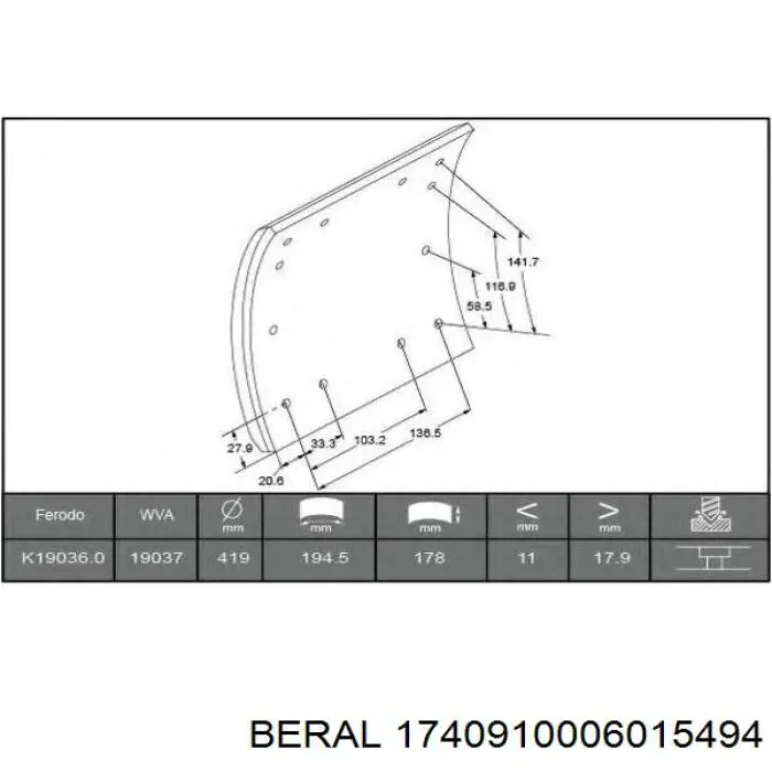 A3164212210 Mercedes Накладка тормозная передняя (TRUCK)