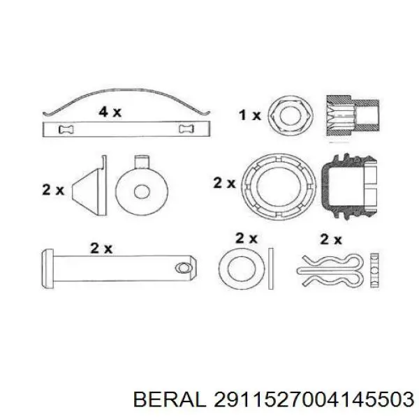 Передние тормозные колодки 2911527004145503 Beral