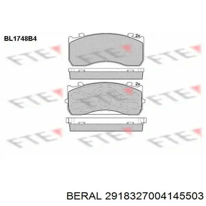 Колодки Beral 2918327004145503 цена, от 68.42 USD