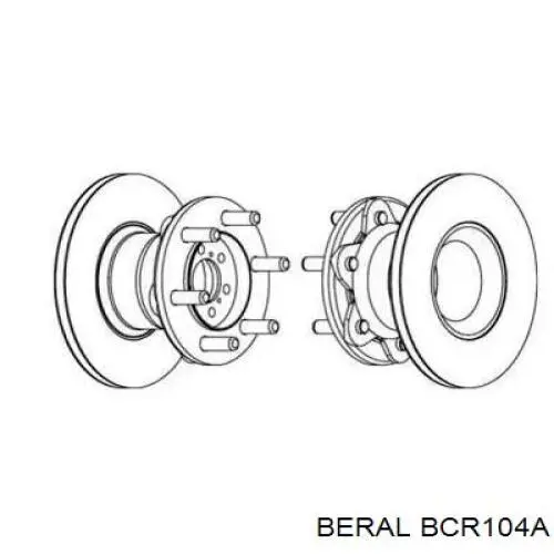 BCR104A Beral диск тормозной передний