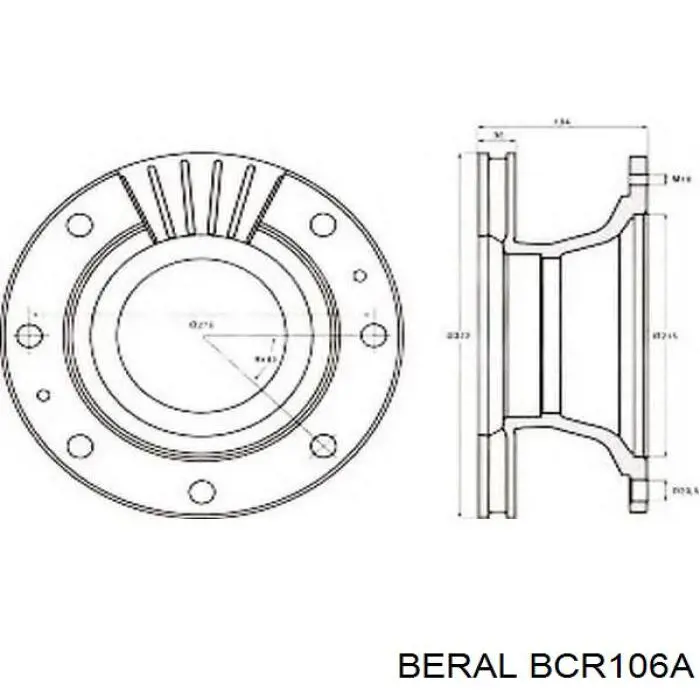 Передние тормозные диски BCR106A Beral