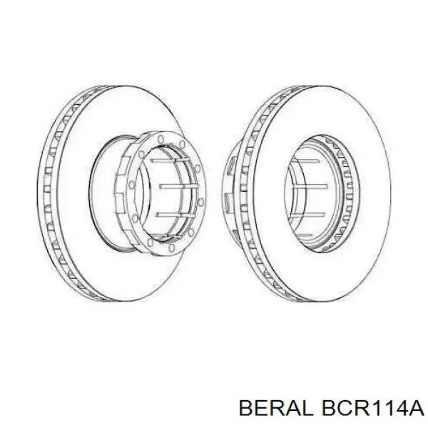 BCR114A Beral передние тормозные диски