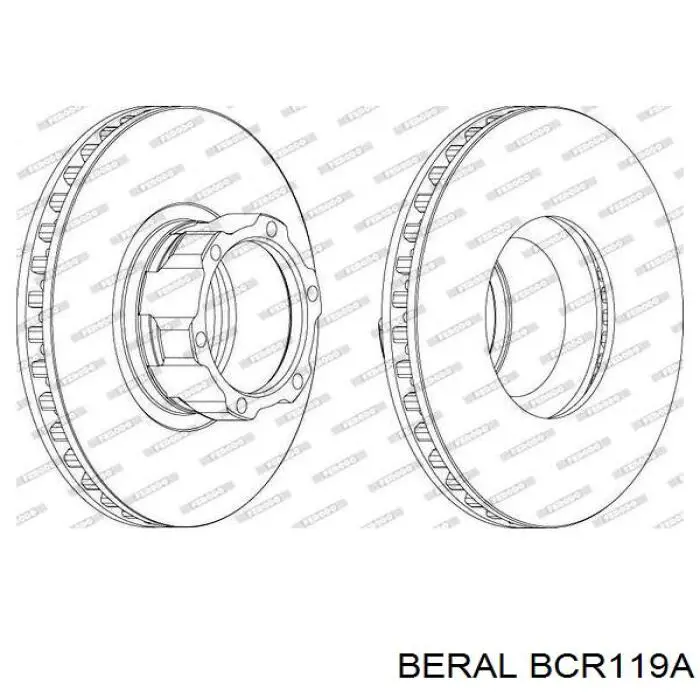 BCR119A Beral диск тормозной передний