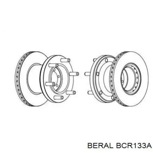 BCR133A Beral диск тормозной передний