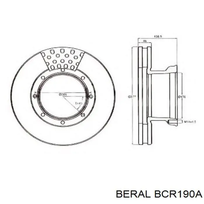 BCR190A Beral Дисковый тормоз