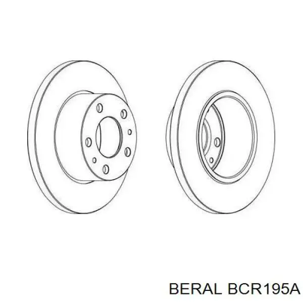 Диск тормозной задний Beral BCR195A
