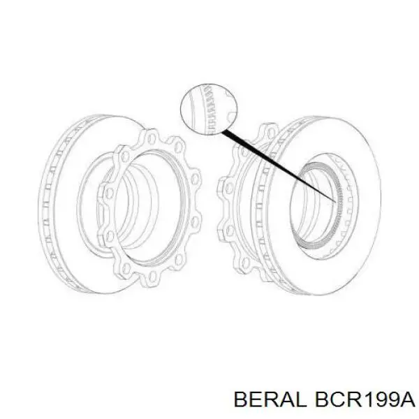 Диск тормозной задний Beral BCR199A