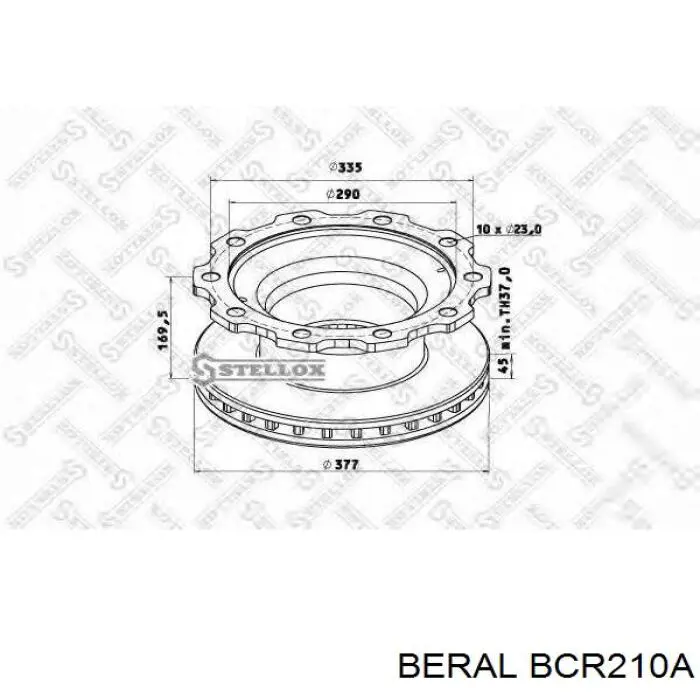 BCR210A Beral Дисковый тормоз