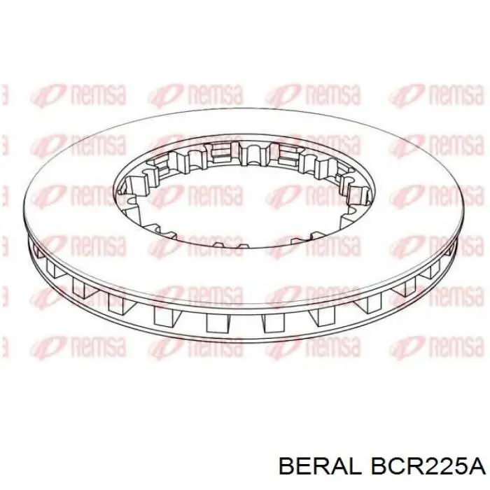 BCR225A Beral Диск тормозной передний