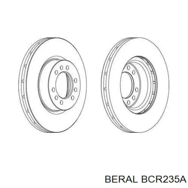 BCR235A Beral диск тормозной передний
